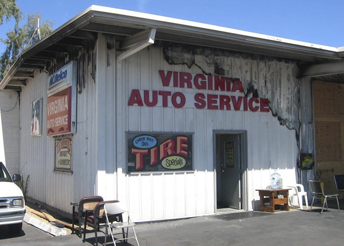 Exterior of an auto repair shop.